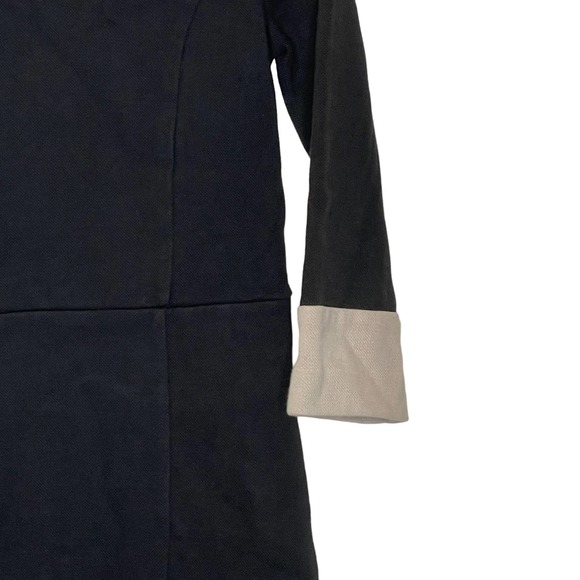 Banana Republic Women 4‎ Thick Knit Sheath Dress Back Zip Colorblock 3/4 Sleeve - Picture 3 of 8